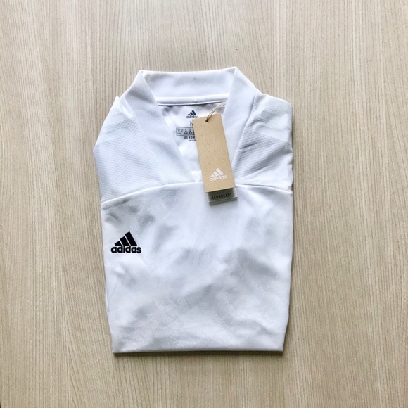 adidas Tops - Adidas White Textured Breathable Active Top